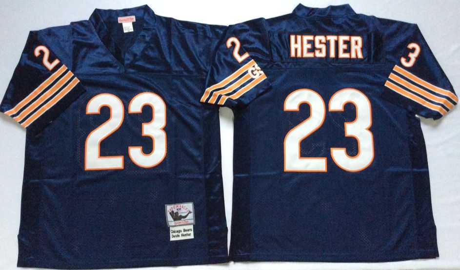 Bears 23 Devin Hester Navy M&N Throwback Jersey->nfl m&n throwback->NFL Jersey